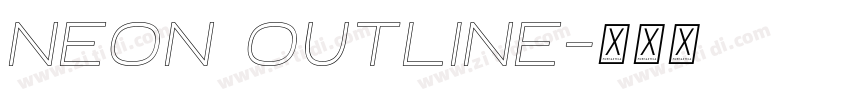 neon outline字体转换